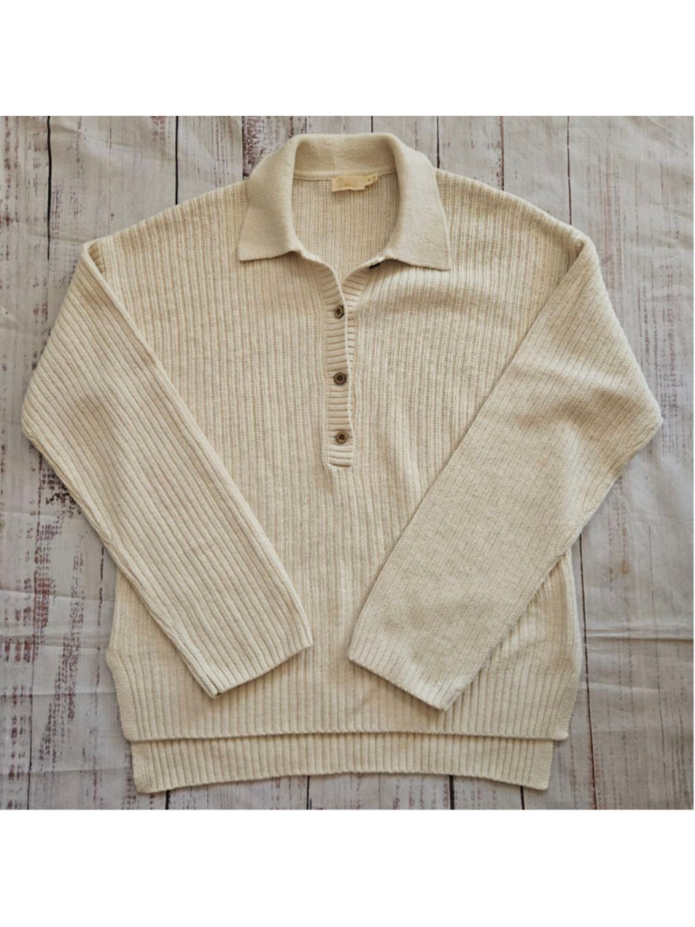 Faherty Miramar Linen Relaxed Polo Summer Sand Coastal Knit Neutral Clean Girl